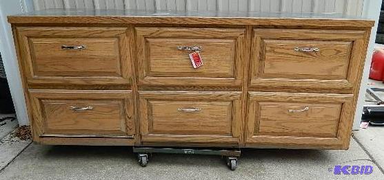 lot 111 image: File cabinet 82" x 22" 6 ...