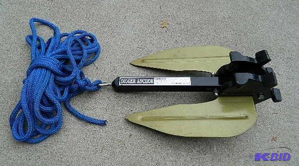 lot 19 image: Digger Anchor and 30 ft of rope (NE...
