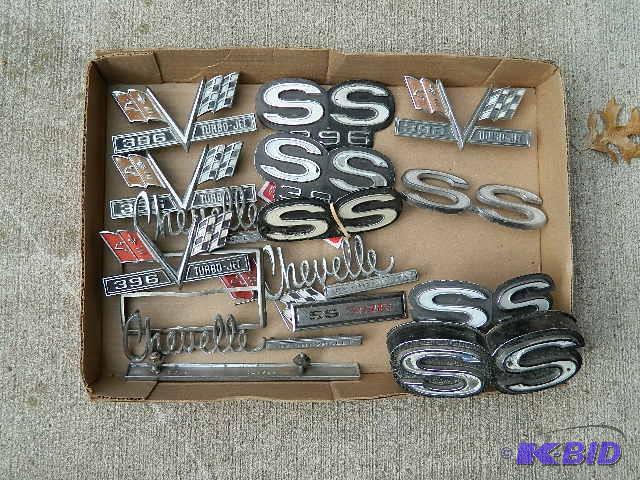 lot 198 image: Vintage Chevelle 396 SS Emblems. Pl...