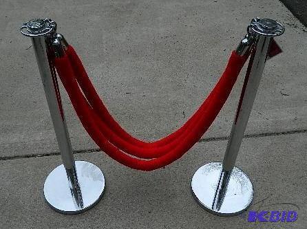 lot 34 image: Pair of red velvet Theater entry cr...