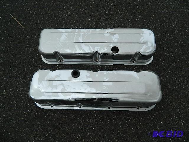 lot 52 image: (2) Chrome valve covers (new) for C...