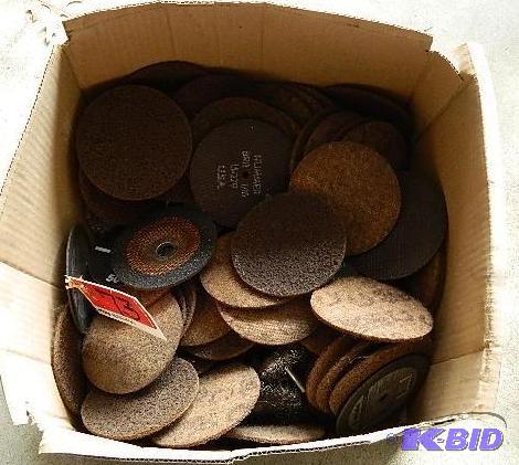 lot 73 image: Box of several cutting wheels, abra...
