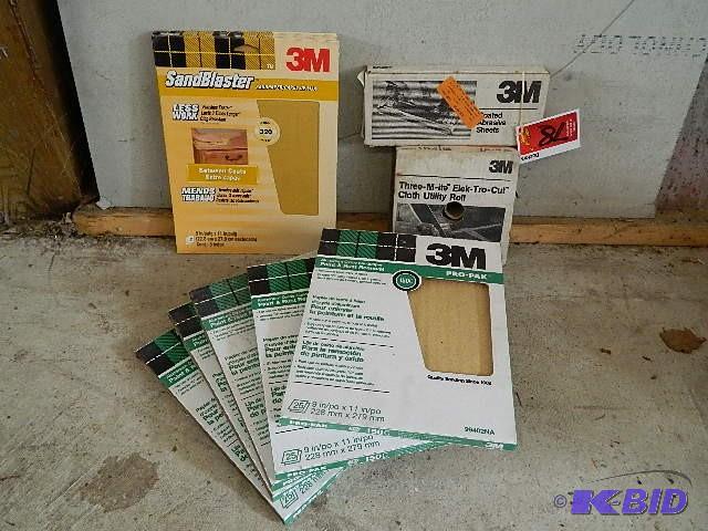 lot 78 image: Various 3M abrasive sandpaper sheet...