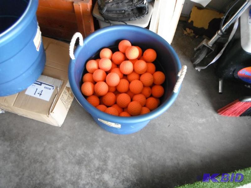 lot 15 image: Lot of (131) Baseballs, orange inc...