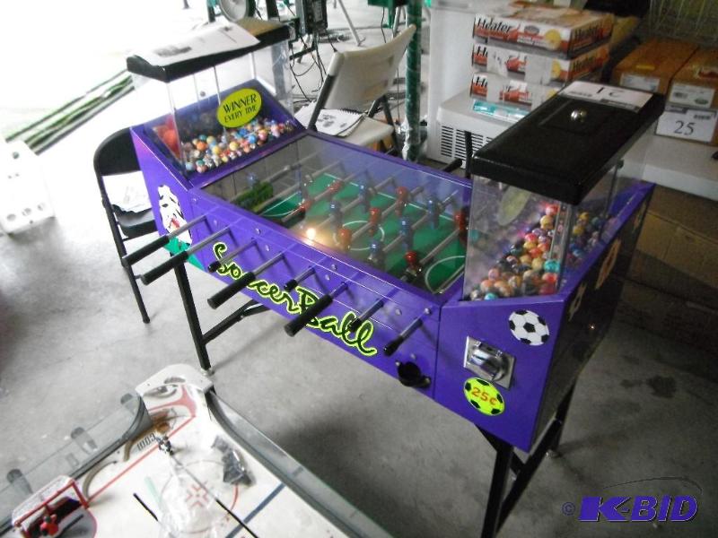 lot 21 image: Soccerball, Foosball Table, with bo...
