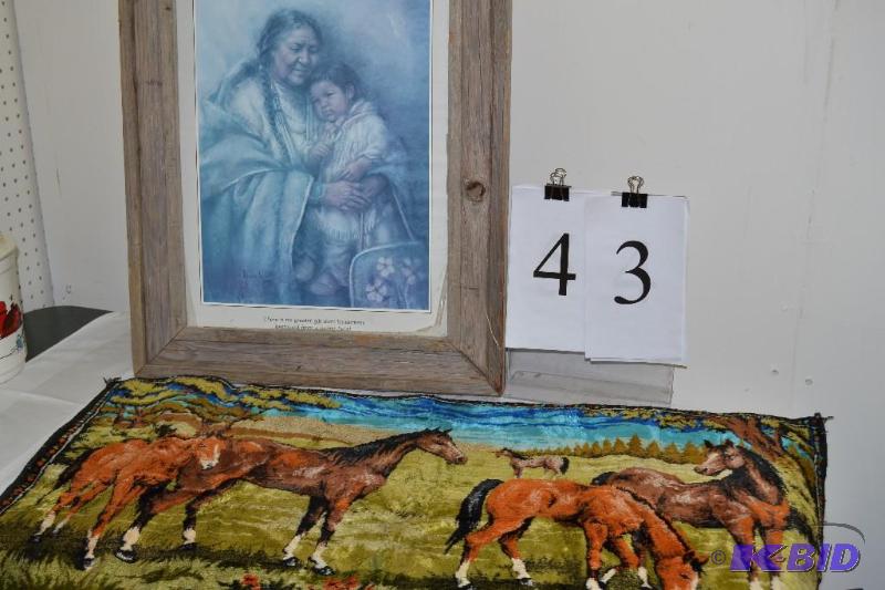 lot 43 image: Wood frame 20x24 (approx) No glass....