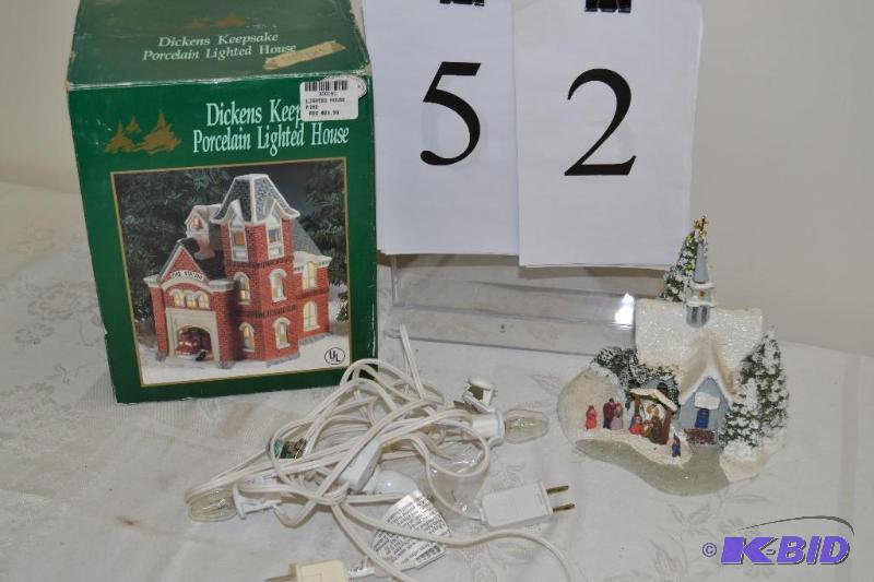 lot 52 image: Porcelain light house