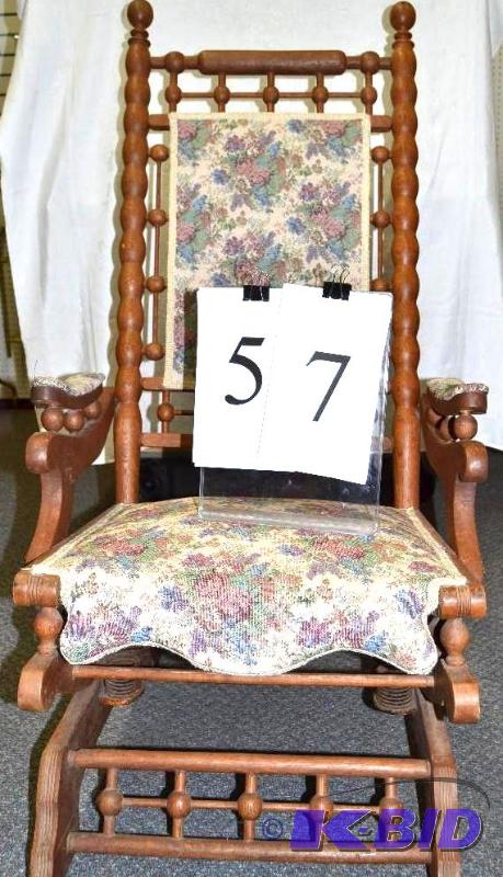 lot 57 image: Vintage glider rocker