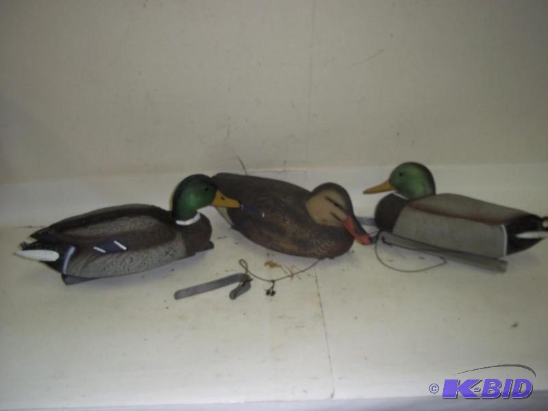 3 Mallard duck decoys...