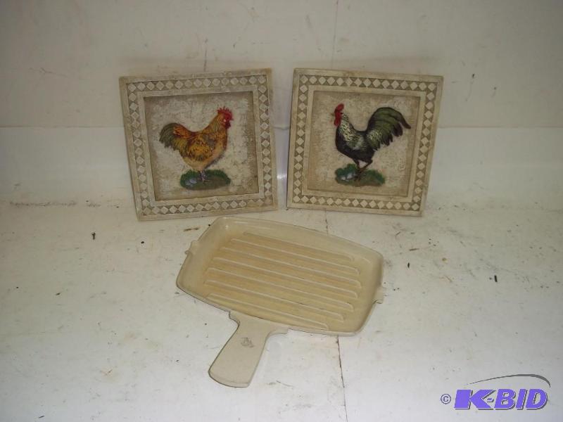 Rooster Wall Hanging with bacon coo...