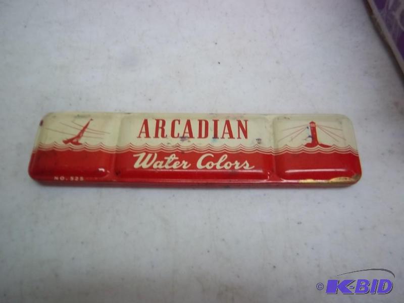 Vintage Arcadian Water Colors Tin...