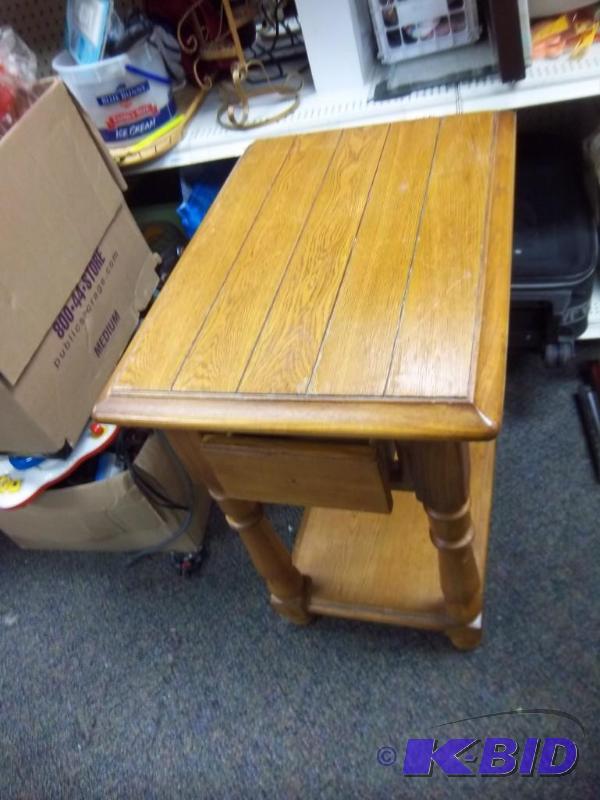 Wood End Table - Some Marks - Missi...