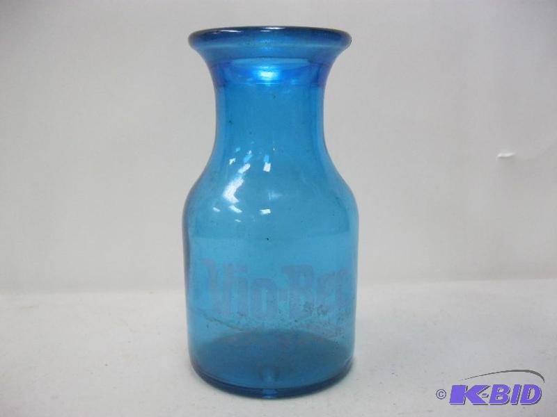 Vintage Belgium Blue Glass...