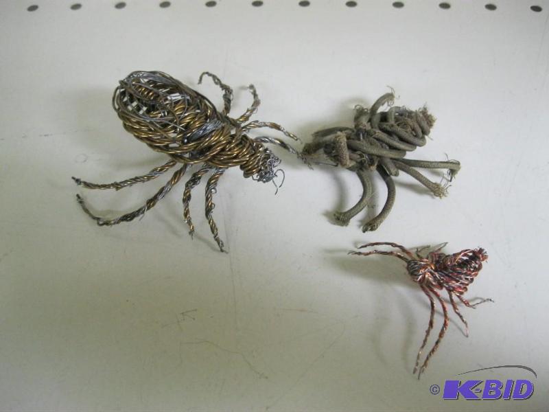 Lot Of Home Made Bug Wire Folk Art...
