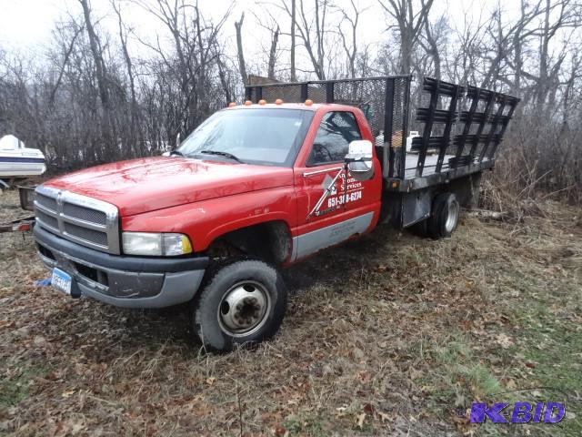 1995 Dodge 3500 1 ton flat bed truc...
