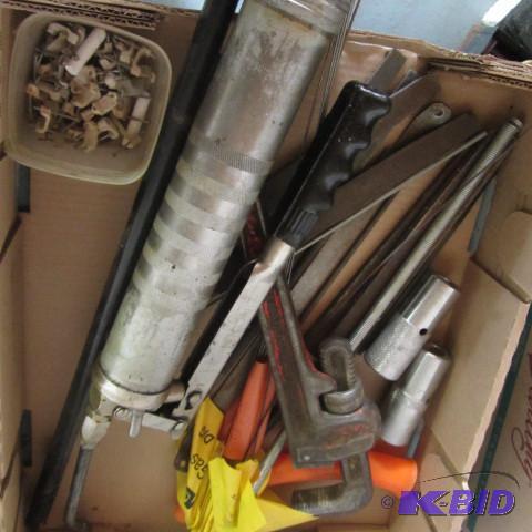Pipe Wrench, Grease Gun