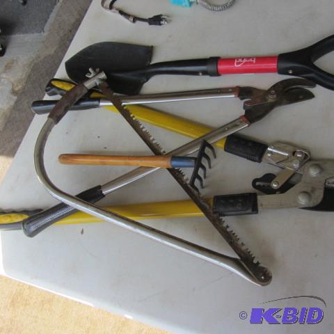 Pruners, Saw, Shovel