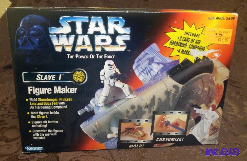 lot 21 image: Star Wars Figure Make Slave 1 Never been open...