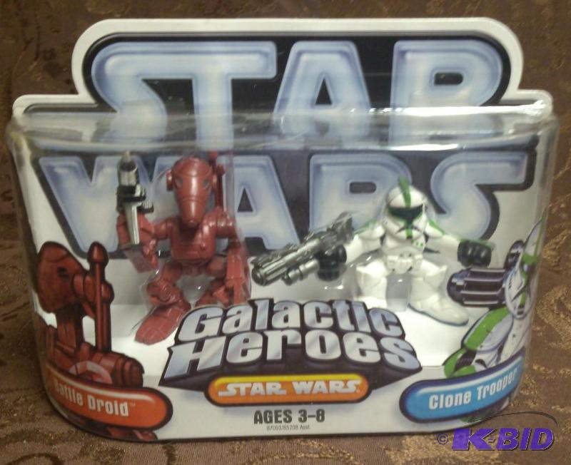 lot 33 image: Star Wars Galactic Heroes Battle Droid and Cl...