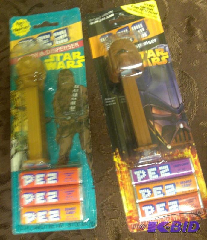 lot 63 image: Star Wars Lot of 2 PEZ Dispensers Chewbacca &...