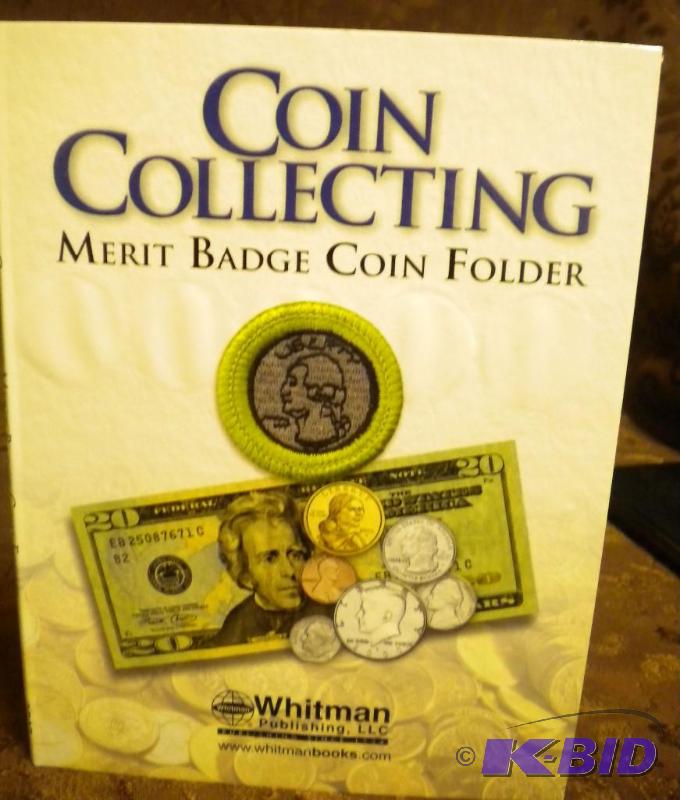 lot 137 image: COIN SUPPLIES BOOK MERIT BADGE COIN...