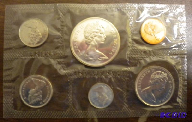 lot 148 image: 1965 CANADA COIN SET SILVER DOLLAR,...