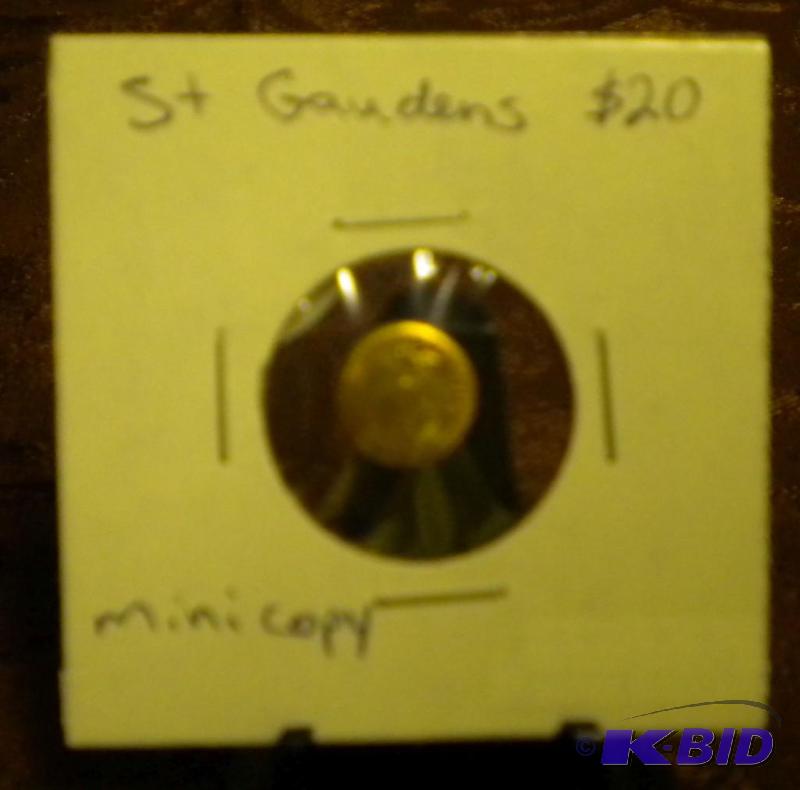 lot 43 image: MINIATURE $20 SAINT GAUDENS GOLD CO...
