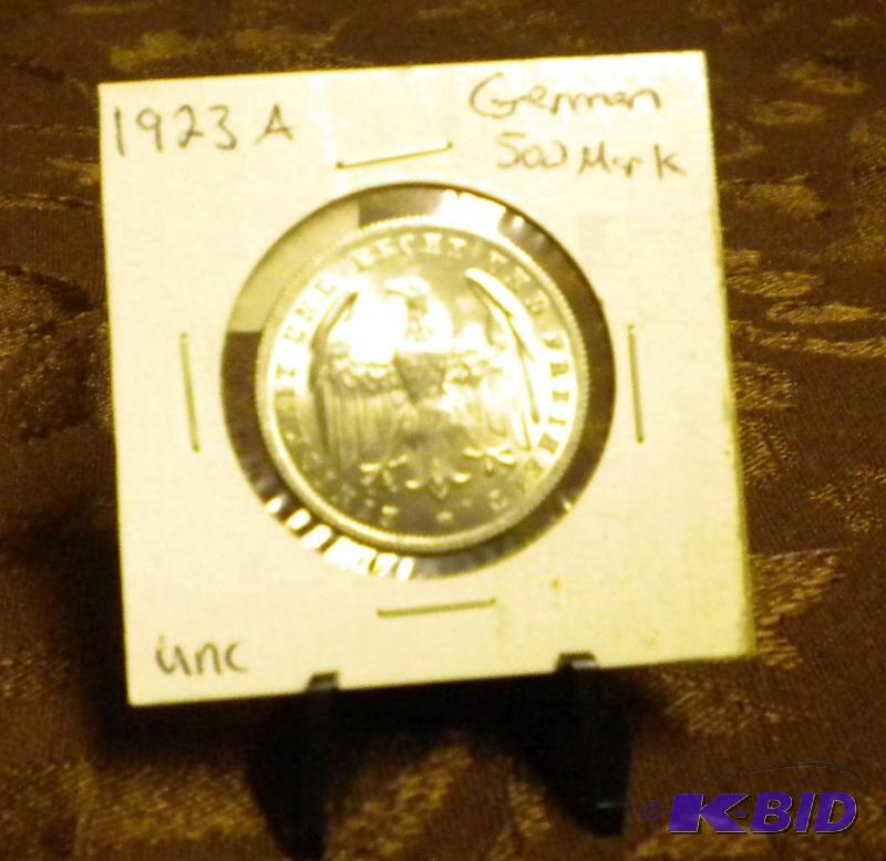 lot 58 image: 1923 A GERMAN COIN 500 MARKS...