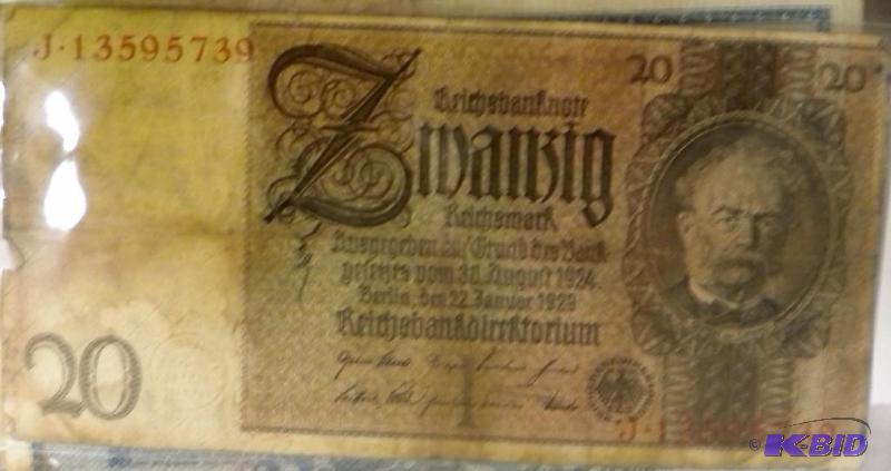 lot 81 image: 1928 GERMAN 20 MARK NOTE...