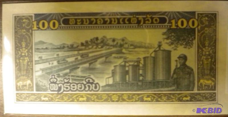 lot 97 image: LAOS SET OF TWO FOREIGN NOTES...