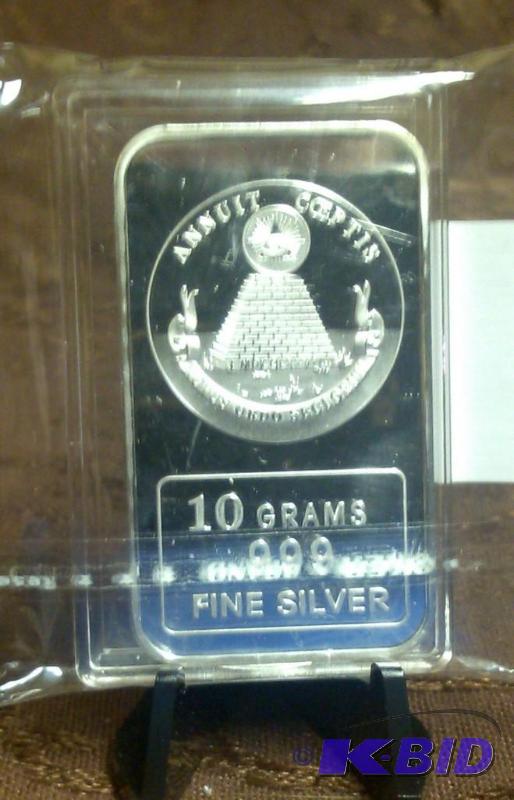 10 GRAM SILVER BAR .999 PURE SILVER...