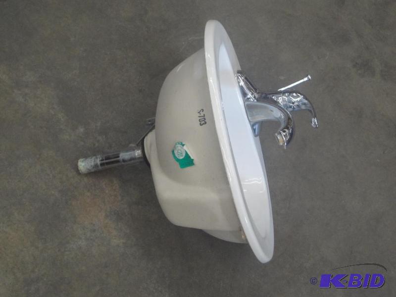 Oval Porcelain Sink With Faucet...