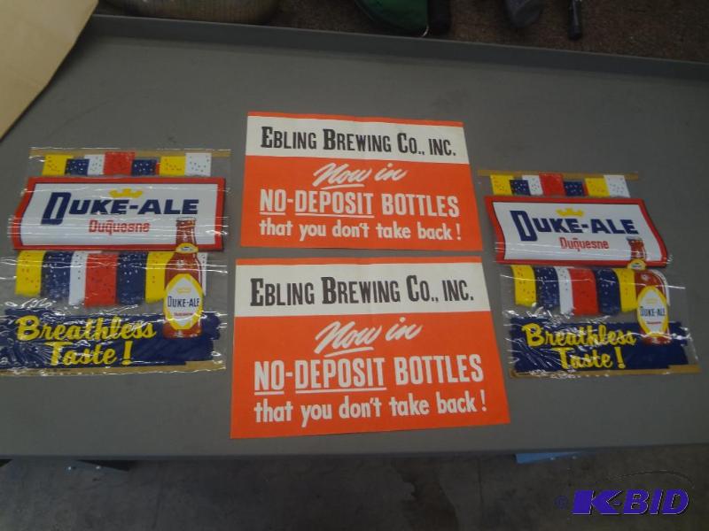 (4) Vintage Beer Advertisements...