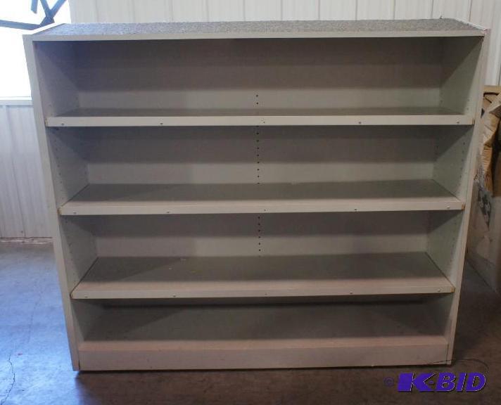 Double sided three shelf retail dis...