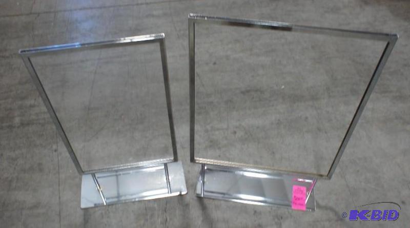 2 Single Frame retail Display Signs...