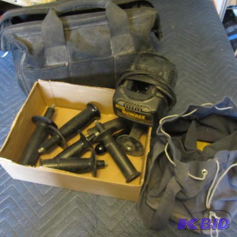 lot 159 image: Charger, Tool Handles, Bag