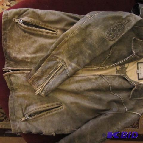 lot 203 image: Leather Jacket