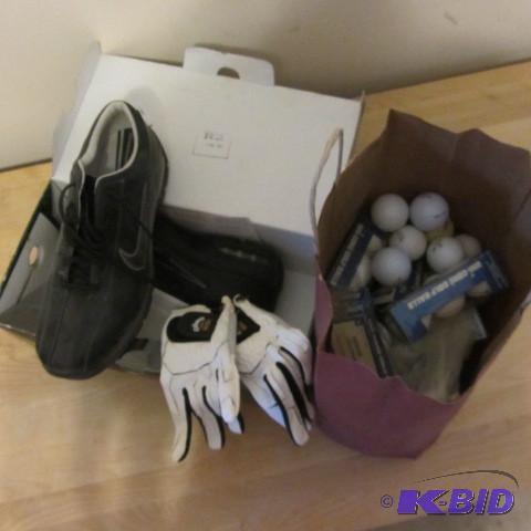 lot 75 image: Golf Balls and Shoes