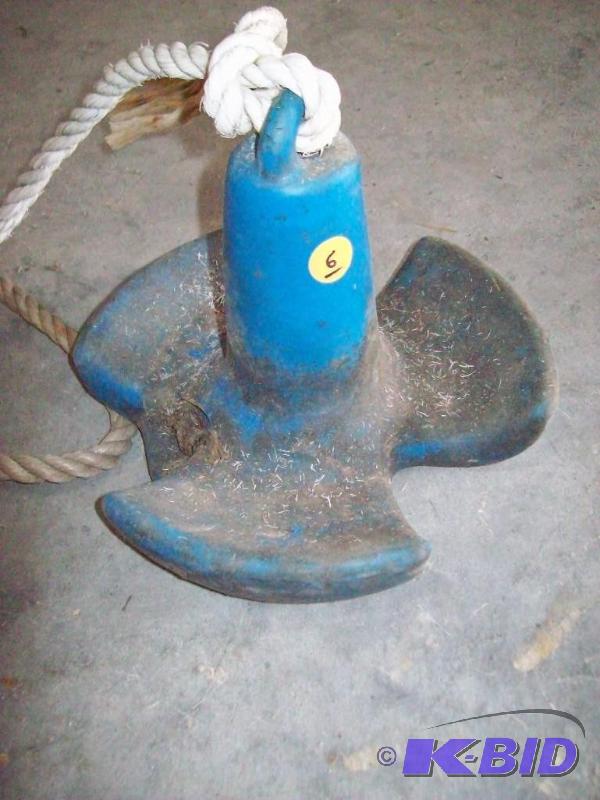 Rubber coated anchor with rope...