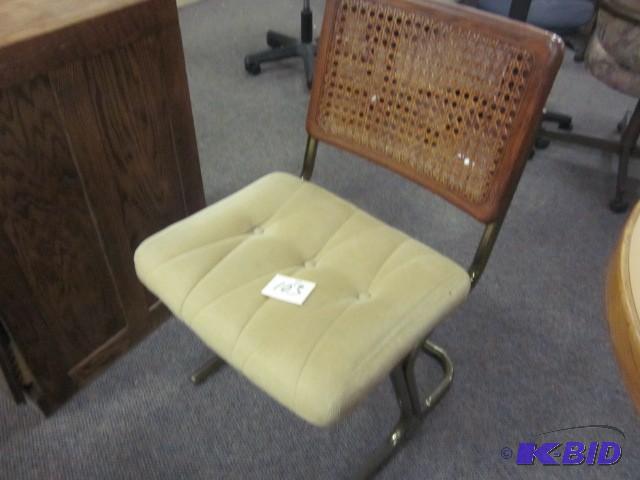 lot 103 image: Rattan and metal base chair with co...