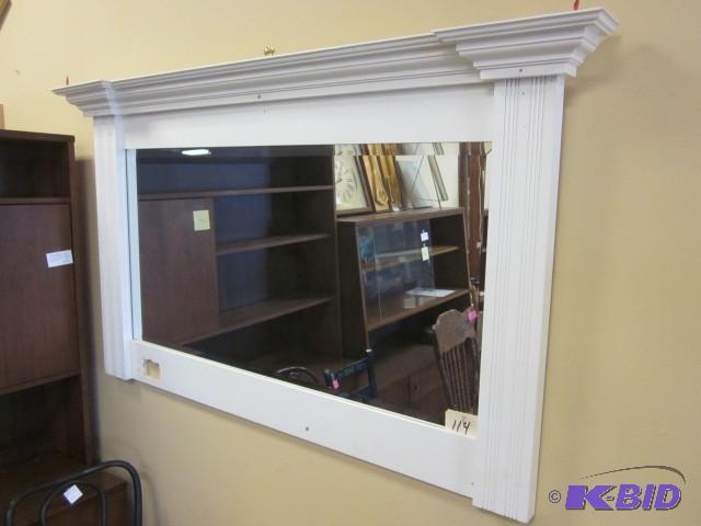 lot 114 image: Large 55 inch x 36 inch mirror with...