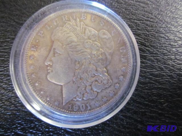 lot 3 image: 1901 Morgan Silver Dollar....
