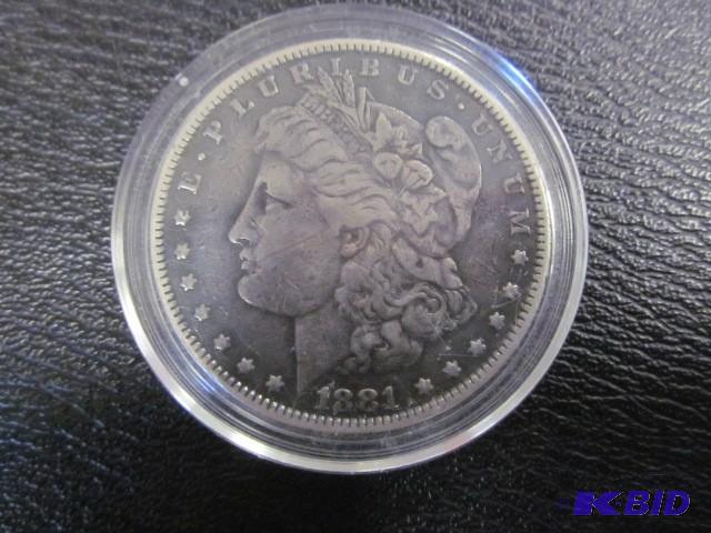 lot 4 image: 1881 Morgan Silver Dollar....