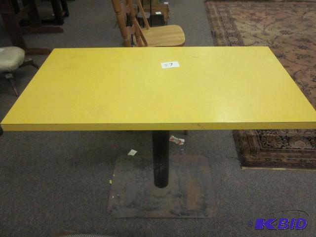 lot 63 image: Mid Century yellow formica top and ...
