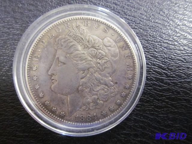 lot 7 image: 1884 Morgan Silver Dollar....