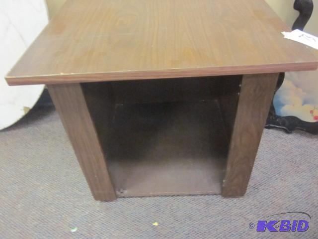 lot 73 image: 24 inch square laminate wood cubby ...