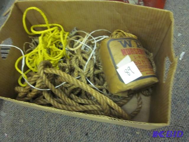 lot 89 image: Lot of mixed twine and rope....