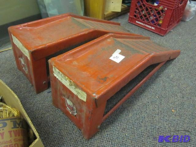 lot 90 image: Pair of automotive ramps....