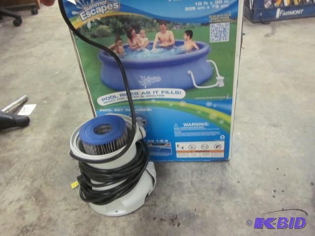 lot 94 image: Summer Escapes pool filter pump, un...