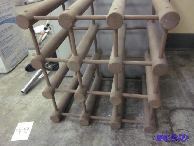 lot 96 image: Wooden wine rack....